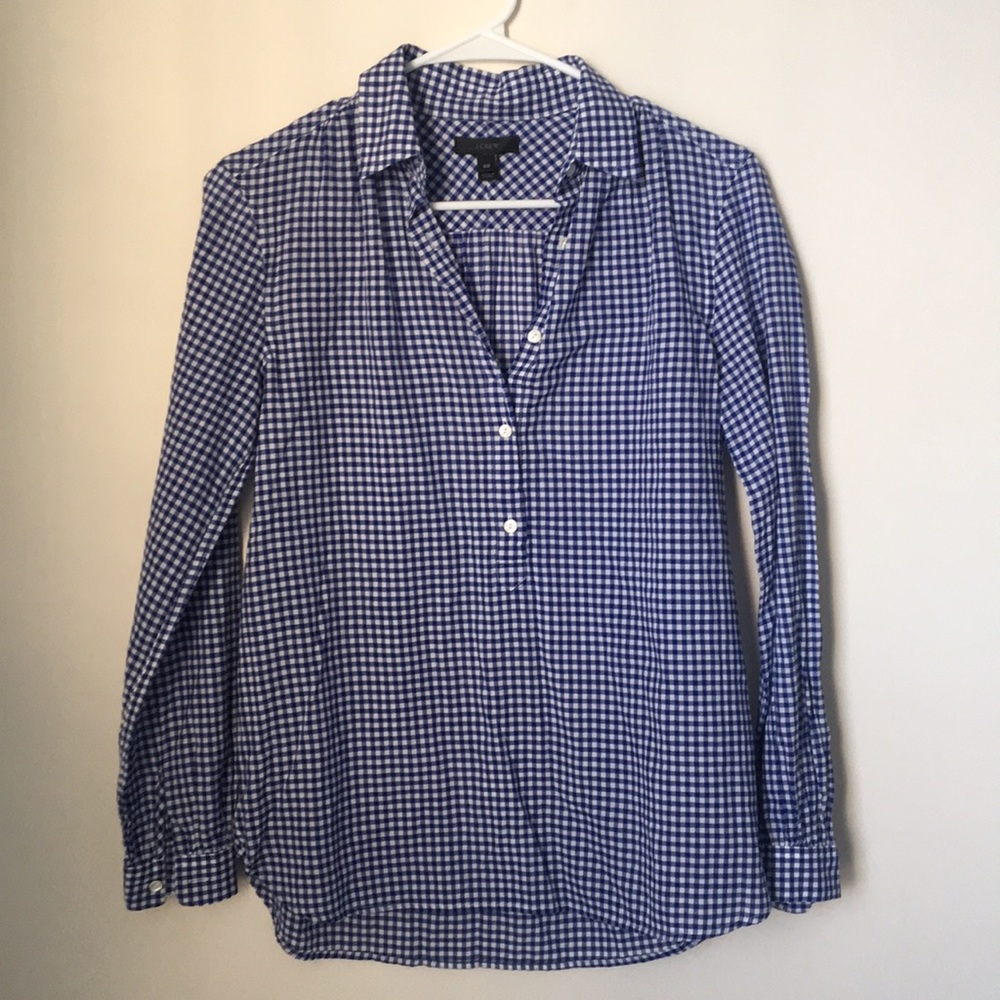 J. Crew Gingham Top - image 1